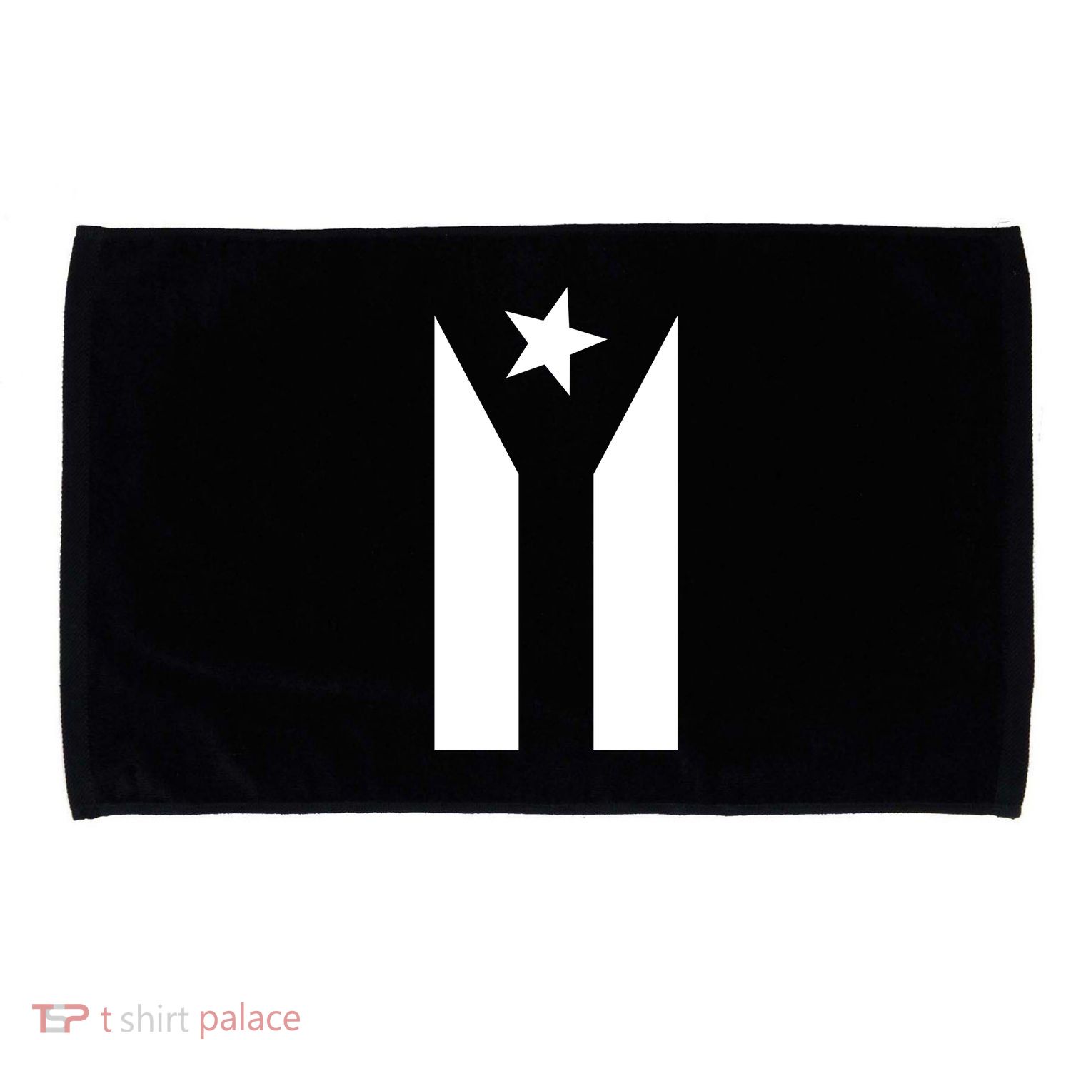 Black Boricua Flag Protest Microfiber Hand Towel