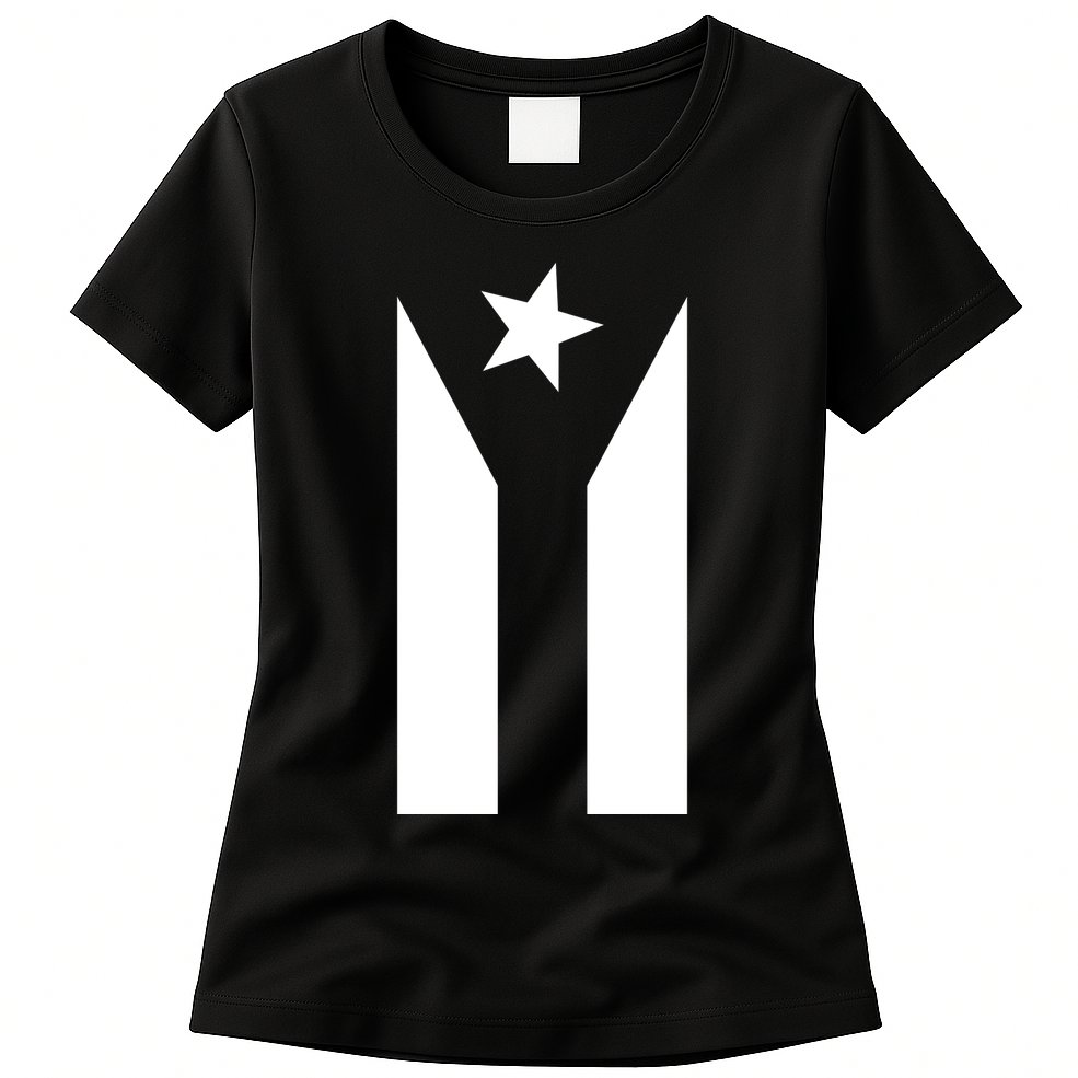 Black Boricua Flag Protest Womens T-Shirt