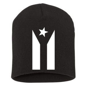 Black Boricua Flag Protest Short Acrylic Beanie