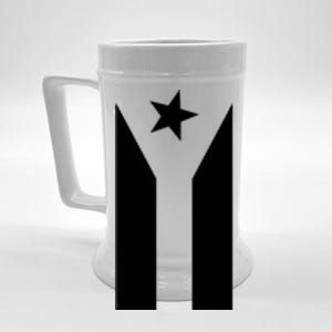 Black Boricua Flag Protest Beer Stein