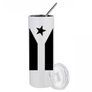 Black Boricua Flag Protest Stainless Steel Tumbler