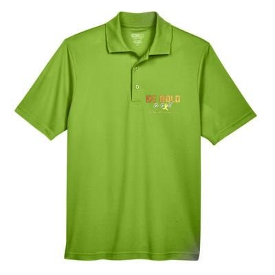 Be Bold Go Gold For Childhood Cancer Awareness Gift Men's Origin Performance Pique Polo