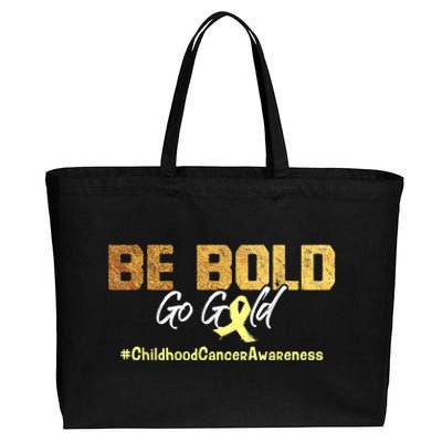 Be Bold Go Gold For Childhood Cancer Awareness Gift Cotton Canvas Jumbo Tote