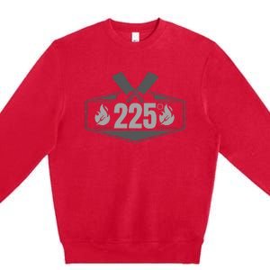 Bbq Barbeque Grilling 225 Degrees Smoking Meat Dad Father Premium Crewneck Sweatshirt