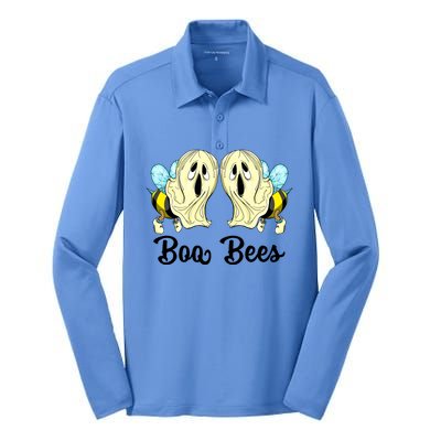 Boo Bees Gift Silk Touch Performance Long Sleeve Polo