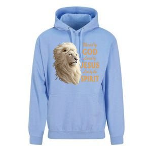 Blessed By God Loved By Jesus Christian Lion Unisex Surf Hoodie