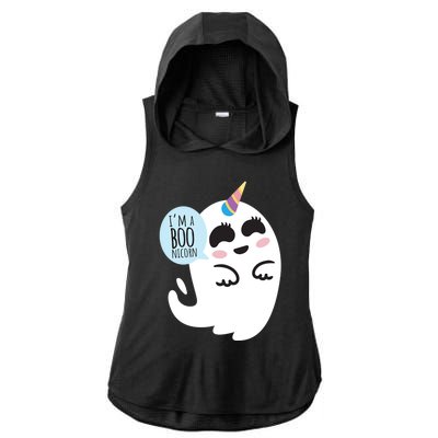 Boonicorn Boo Ghost Unicorn Cute Funny Halloween Costume Gift Ladies PosiCharge Tri-Blend Wicking Draft Hoodie Tank