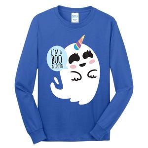 Boonicorn Boo Ghost Unicorn Cute Funny Halloween Costume Gift Tall Long Sleeve T-Shirt