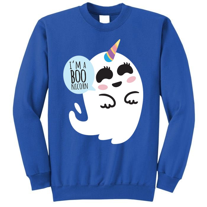 Boonicorn Boo Ghost Unicorn Cute Funny Halloween Costume Gift Tall Sweatshirt