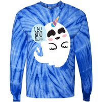 Boonicorn Boo Ghost Unicorn Cute Funny Halloween Costume Gift Tie-Dye Long Sleeve Shirt