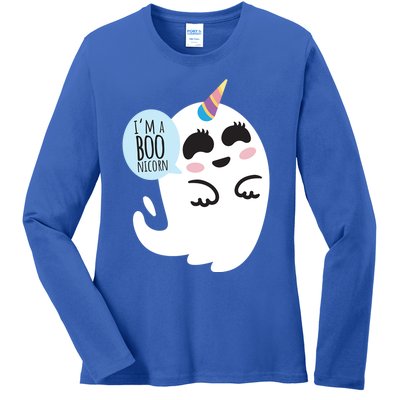 Boonicorn Boo Ghost Unicorn Cute Funny Halloween Costume Gift Ladies Long Sleeve Shirt