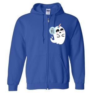 Boonicorn Boo Ghost Unicorn Cute Funny Halloween Costume Gift Full Zip Hoodie