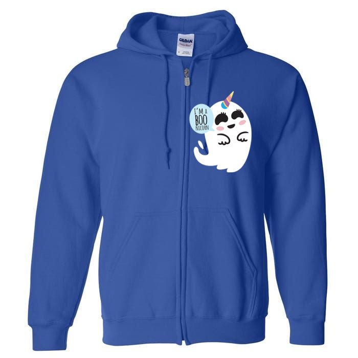 Boonicorn Boo Ghost Unicorn Cute Funny Halloween Costume Gift Full Zip Hoodie