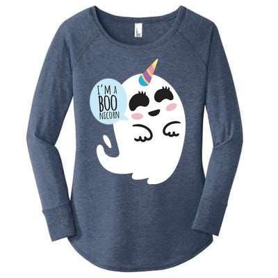 Boonicorn Boo Ghost Unicorn Cute Funny Halloween Costume Gift Women's Perfect Tri Tunic Long Sleeve Shirt