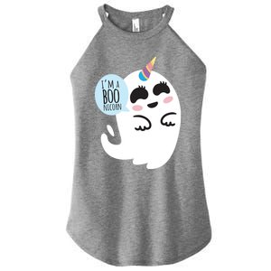 Boonicorn Boo Ghost Unicorn Cute Funny Halloween Costume Gift Women's Perfect Tri Rocker Tank