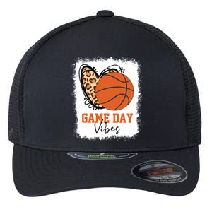 Bleached Basketball Game Day Vibes Basketball Mom Game Day Flexfit Unipanel Trucker Cap