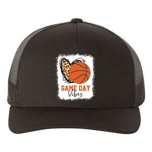 Bleached Basketball Game Day Vibes Basketball Mom Game Day Yupoong Adult 5-Panel Trucker Hat