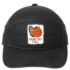 Bleached Basketball Game Day Vibes Basketball Mom Game Day 7-Panel Snapback Hat