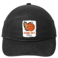 Bleached Basketball Game Day Vibes Basketball Mom Game Day 7-Panel Snapback Hat