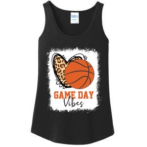 Bleached Basketball Game Day Vibes Basketball Mom Game Day Ladies Essential Tank