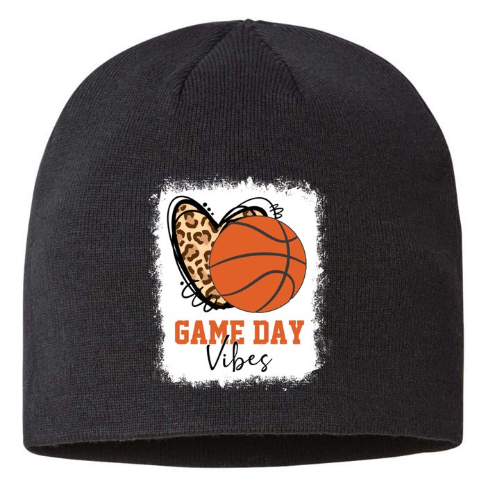 Bleached Basketball Game Day Vibes Basketball Mom Game Day Sustainable Beanie