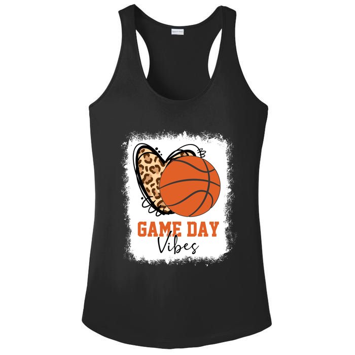 Bleached Basketball Game Day Vibes Basketball Mom Game Day Ladies PosiCharge Competitor Racerback Tank