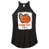 Bleached Basketball Game Day Vibes Basketball Mom Game Day Women's Perfect Tri Rocker Tank