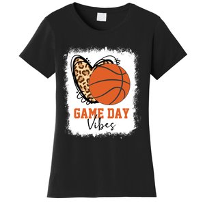 Bleached Basketball Game Day Vibes Basketball Mom Game Day Women's T-Shirt