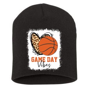 Bleached Basketball Game Day Vibes Basketball Mom Game Day Short Acrylic Beanie