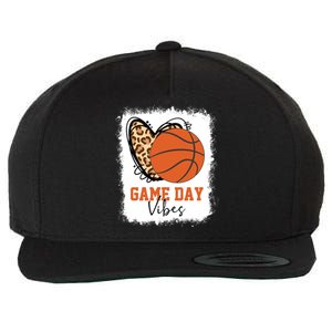 Bleached Basketball Game Day Vibes Basketball Mom Game Day Wool Snapback Cap