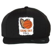 Bleached Basketball Game Day Vibes Basketball Mom Game Day Wool Snapback Cap