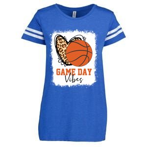 Bleached Basketball Game Day Vibes Basketball Mom Game Day Enza Ladies Jersey Football T-Shirt