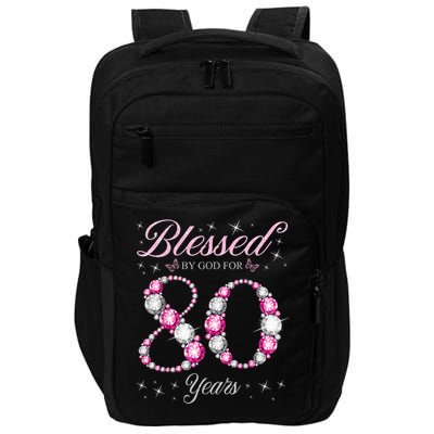 Blessed By God For 80 Years Old 80th Birthday Party Impact Tech Backpack