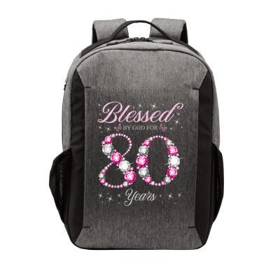 Blessed By God For 80 Years Old 80th Birthday Party Vector Backpack