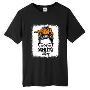 Bleached Basketball Game Day Vibes Messy Bun Basketball Mom Cute Gift Tall Fusion ChromaSoft Performance T-Shirt