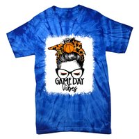 Bleached Basketball Game Day Vibes Messy Bun Basketball Mom Cute Gift Tie-Dye T-Shirt