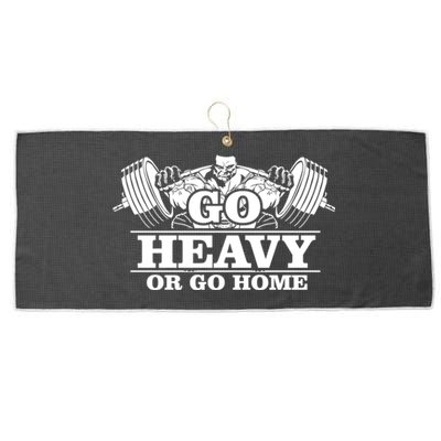 Body Building Go Heavy Or Go Home Cute Gift Large Microfiber Waffle Golf Towel