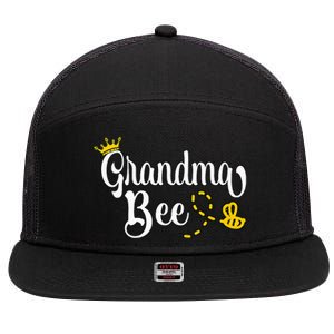 Beekeeper Beekeeping Grandma Bee 7 Panel Mesh Trucker Snapback Hat