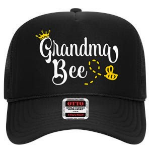 Beekeeper Beekeeping Grandma Bee High Crown Mesh Back Trucker Hat