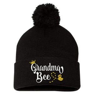 Beekeeper Beekeeping Grandma Bee Pom Pom 12in Knit Beanie