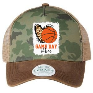 Bleached Basketball Game Day Vibes Basketball Mom Legacy Tie Dye Trucker Hat