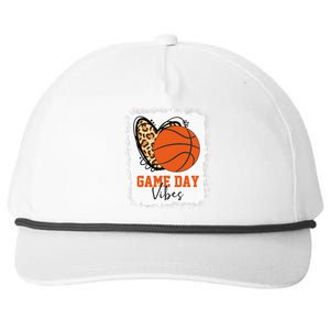 Bleached Basketball Game Day Vibes Basketball Mom Snapback Five-Panel Rope Hat