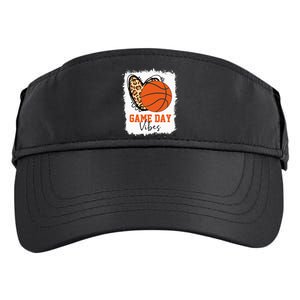 Bleached Basketball Game Day Vibes Basketball Mom Adult Drive Performance Visor