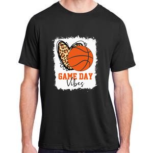 Bleached Basketball Game Day Vibes Basketball Mom Adult ChromaSoft Performance T-Shirt