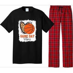 Bleached Basketball Game Day Vibes Basketball Mom Pajama Set