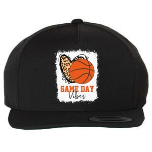 Bleached Basketball Game Day Vibes Basketball Mom Wool Snapback Cap