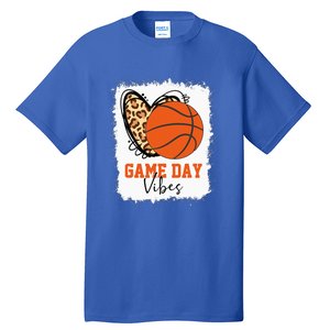 Bleached Basketball Game Day Vibes Basketball Mom Tall T-Shirt