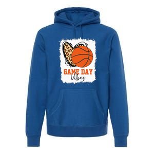 Bleached Basketball Game Day Vibes Basketball Mom Premium Hoodie