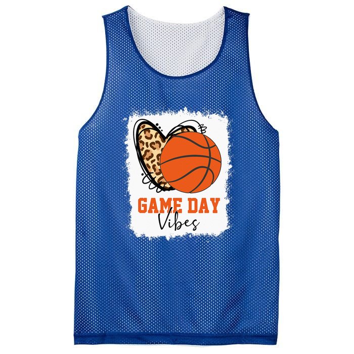 Bleached Basketball Game Day Vibes Basketball Mom Mesh Reversible Basketball Jersey Tank