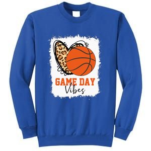 Bleached Basketball Game Day Vibes Basketball Mom Tall Sweatshirt